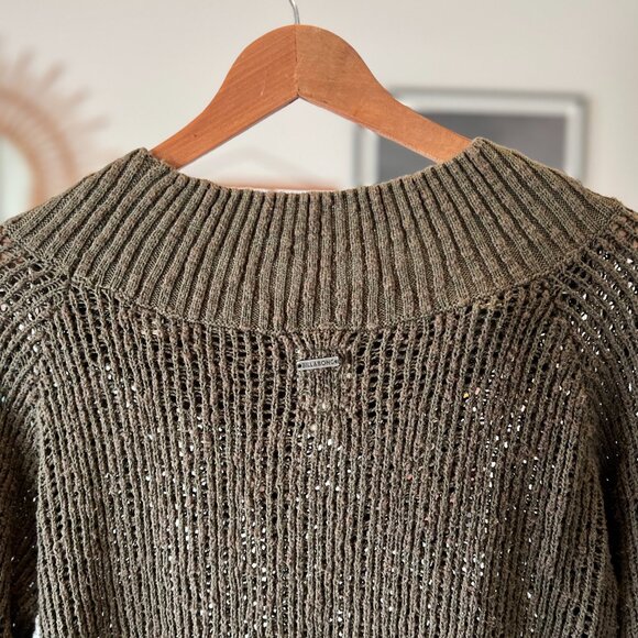 Billabong Lightweight Knit Sweater in Green - Size M - Picture 4 of 5